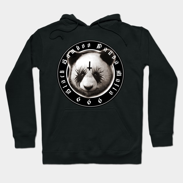 Black Bamboo Panda Mafia Hoodie by chilangopride